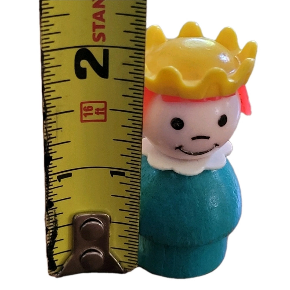Fisher Price Little People Princess Vintage 993 Castle TURQUOISE Wood Body - Picture 9 of 10